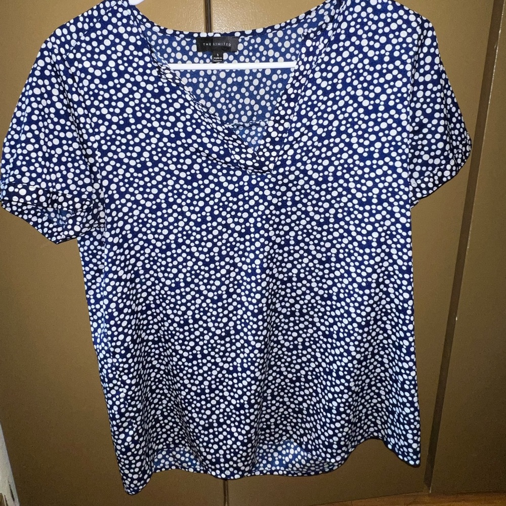 Royal Blue Polka Dot Top